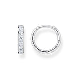 THOMAS SABO Hoop Earrings White Stones Silver