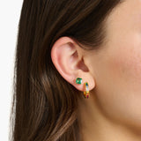 THOMAS SABO Hoop earrings colourful stones pavÃÂ© gold