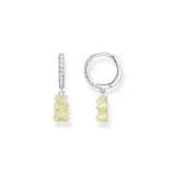 THOMAS SABO Single hoop earring with white goldbears pendant & zirconia