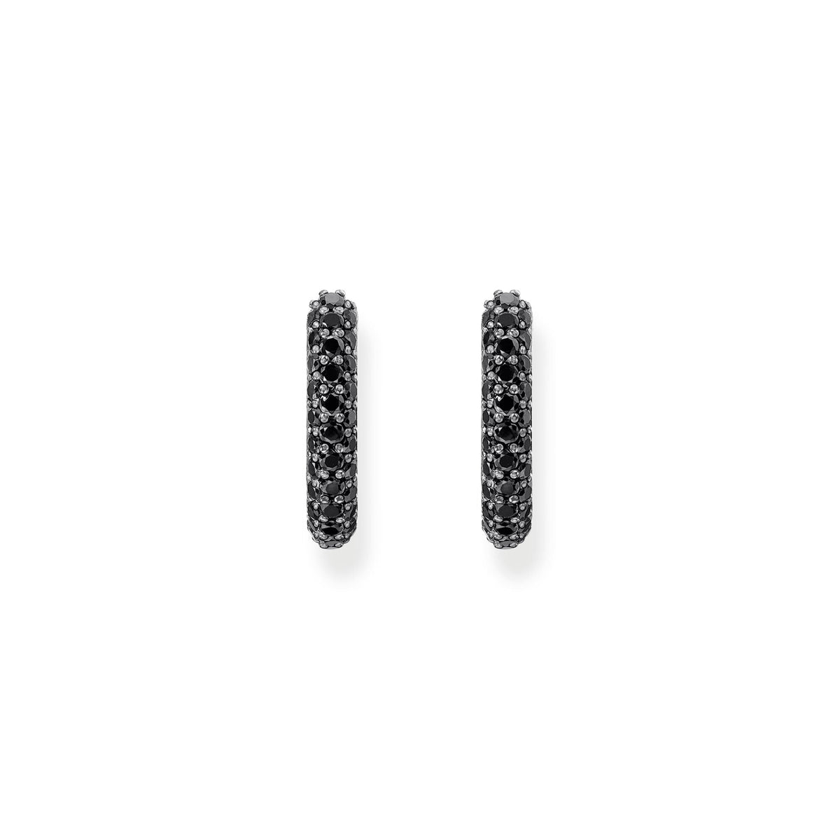 THOMAS SABO Hoop earrings with black zirconia pavÃÂÃÂ©