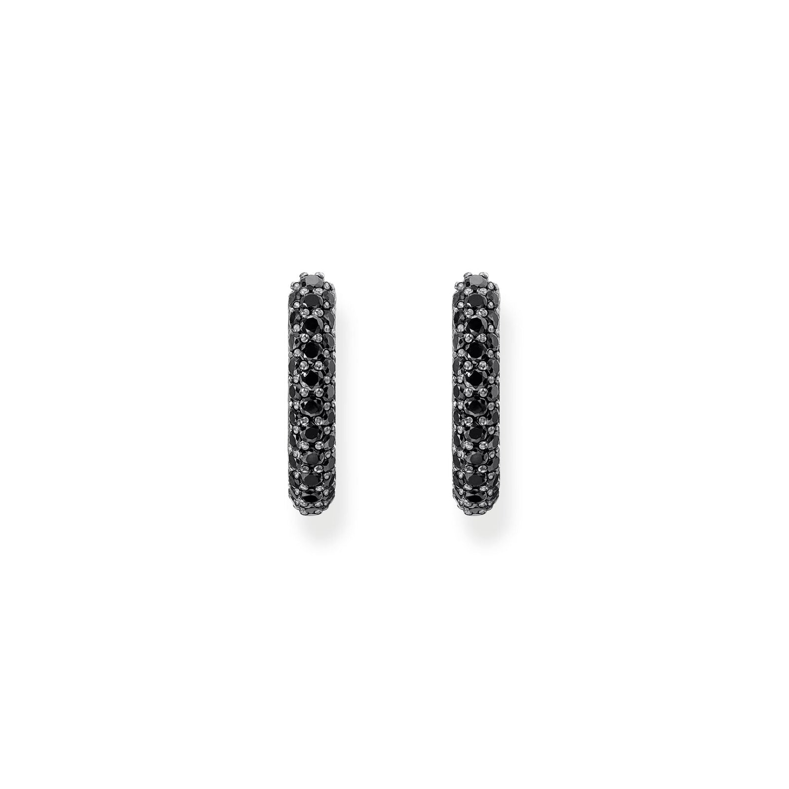 THOMAS SABO Hoop earrings with black zirconia pavÃÂÃÂ©