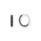 THOMAS SABO Hoop earrings with black zirconia pavÃÂÃÂ©