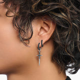 THOMAS SABO Hoop earrings with black zirconia pavÃÂÃÂ©
