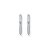 THOMAS SABO Large thin hoop earrings with white zirconia