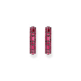 THOMAS SABO Hoop earrings with ruby red stones