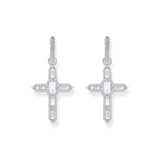 THOMAS SABO Single Cross hoop earring with white zirconia