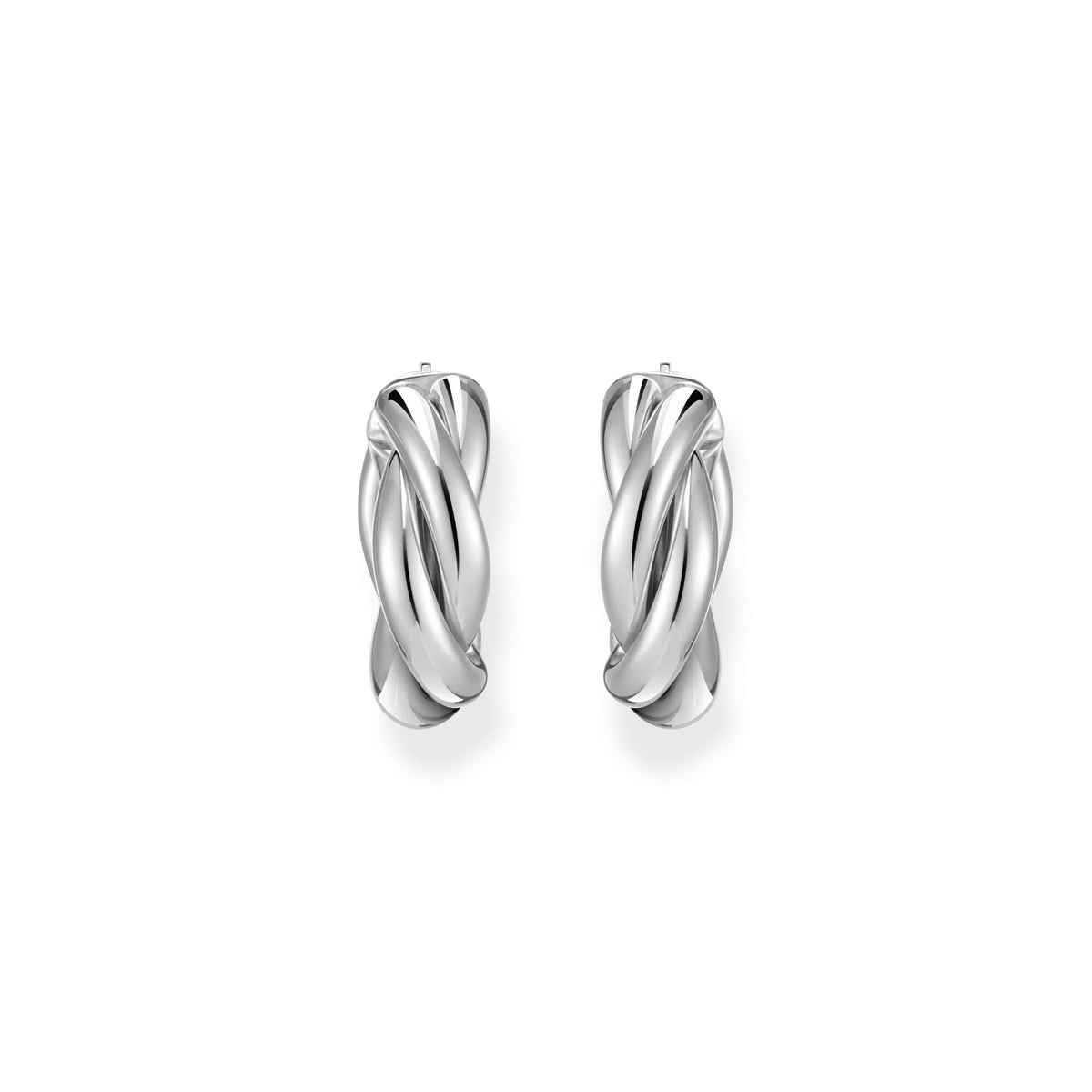 THOMAS SABO Hoop earrings in intertwined design silver