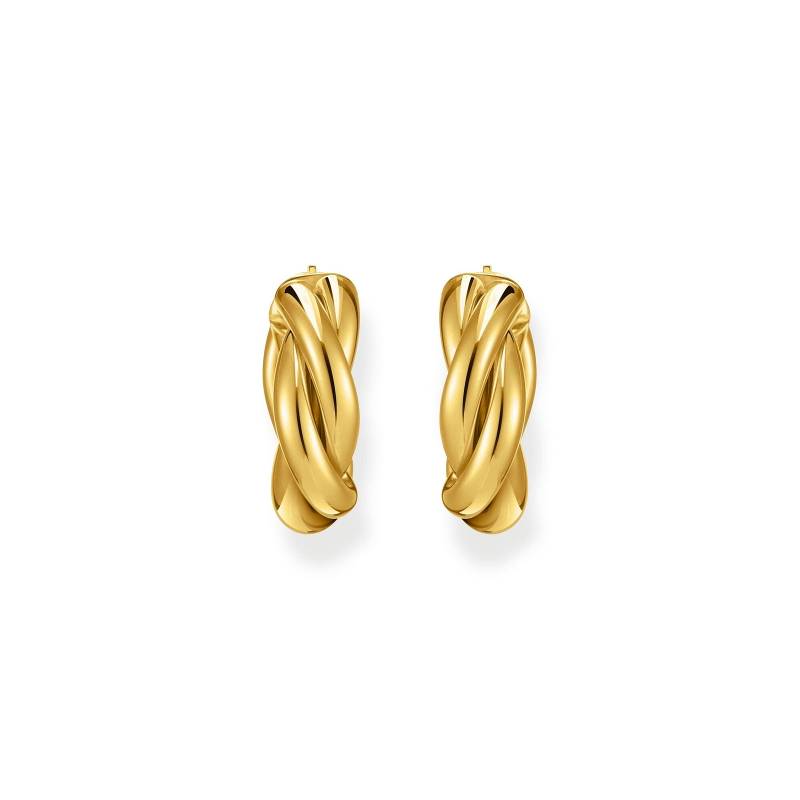 THOMAS SABO Hoop earrings in intertwined design gold