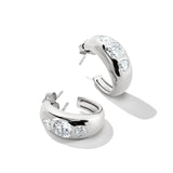 THOMAS SABO Hoop Earrings with Zirconia Stones Silver
