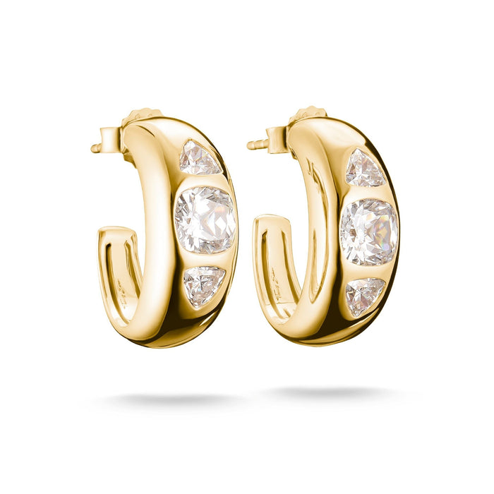 THOMAS SABO Hoop Earrings with Zirconia Stones Gold