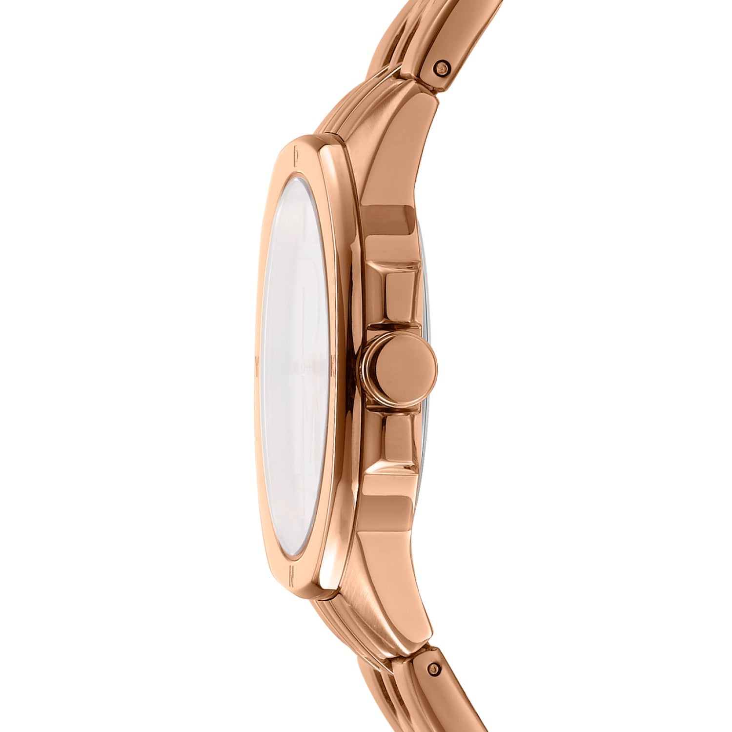 DKNY Logo -Brooklyn Midi Rose Gold Stainless Steel 34mm Watch