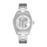 DKNY Logo -Chambers Midi Silver Stainless Steel 34mm Watch