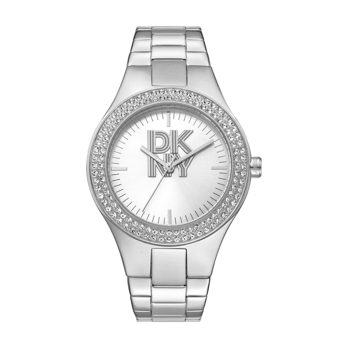 DKNY Evening -Parsons Glitz Silver Stainless Steel 38mm Watch