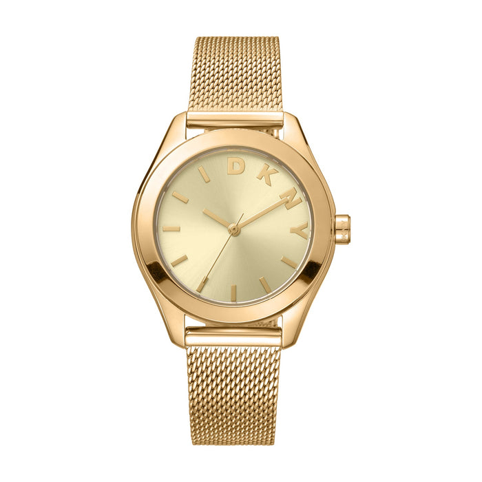 DKNY Everyday -Astoria Logo Gold Stainless Steel 34mm Watch