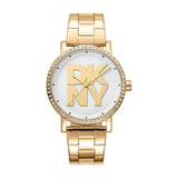DKNY Logo -Soho Logo Gold Stainless Steel 36mm Watch