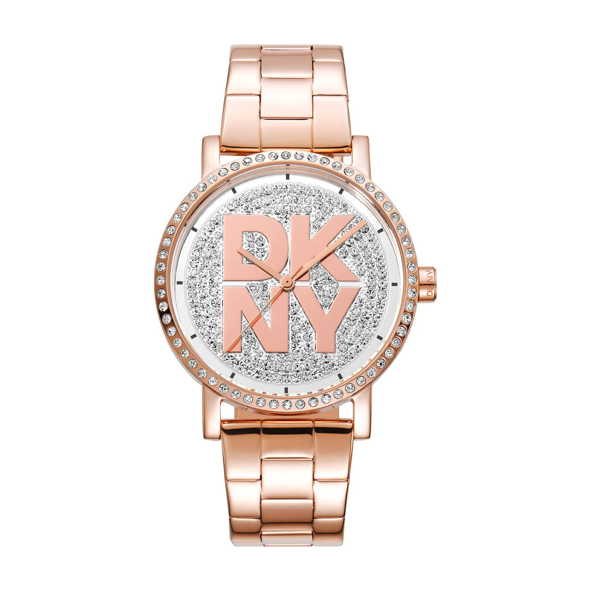 DKNY Logo -Soho Logo Rose Gold Stainless Steel 36mm Watch
