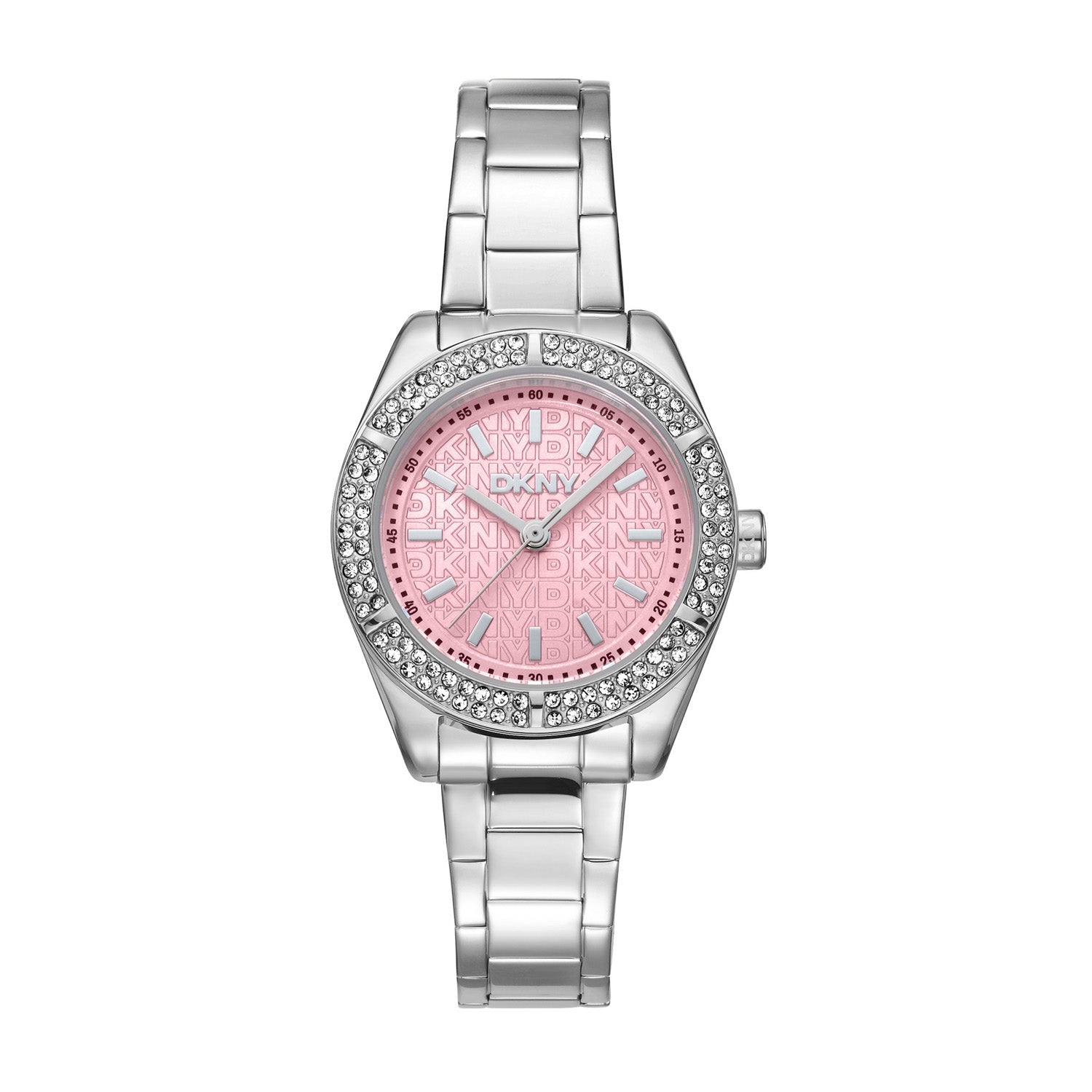 DKNY Evening Silver 30mm Pink Dial Womens Watch