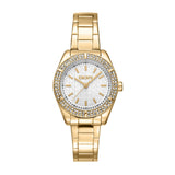 DKNY Evening Gold 30mm Silver Dial Womens Watch