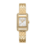 DKNY Signature Shape Gold 20x33mm Silver Dial Womens Watch
