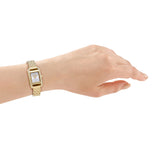 DKNY Signature Shape Gold 20x33mm Silver Dial Womens Watch