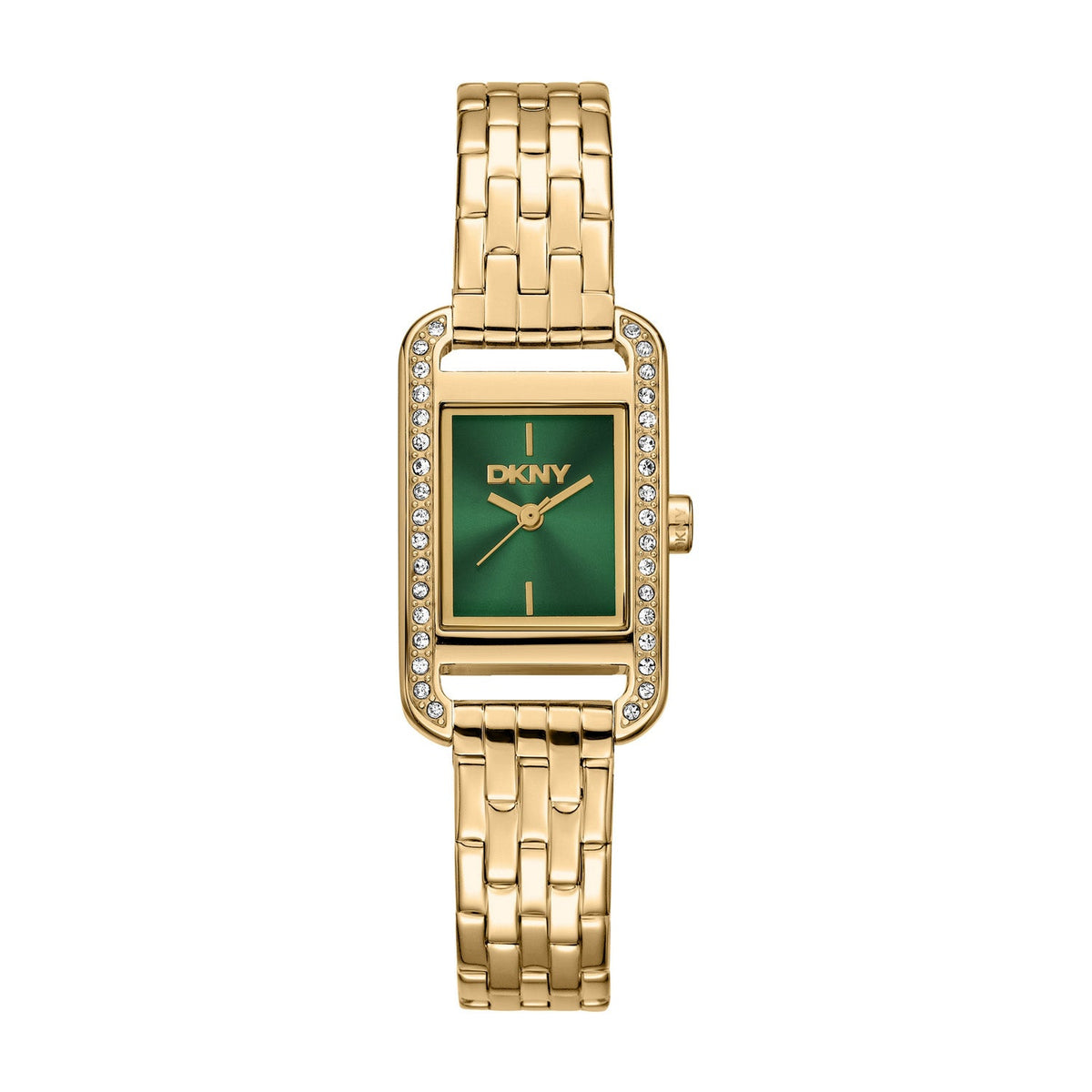 DKNY Signature Shape Gold 20x33mm Green Dial Womens Watch