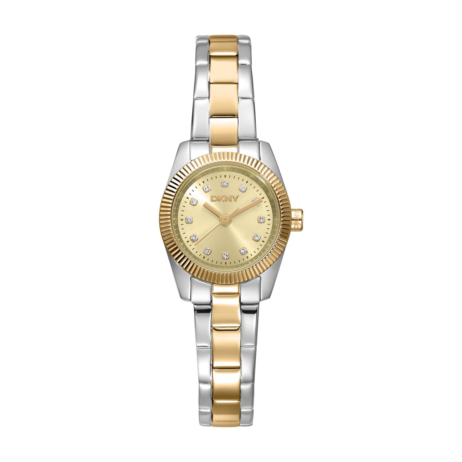 DKNY Mini Two-Tone 23mm Gold Dial Womens Watch