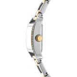 DKNY Mini Two-Tone 21x27mm Silver Dial Womens Watch + Gold Bracelet