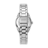 DKNY Logo Silver 28mm Black Dial Womens Watch + Silver Bracelet