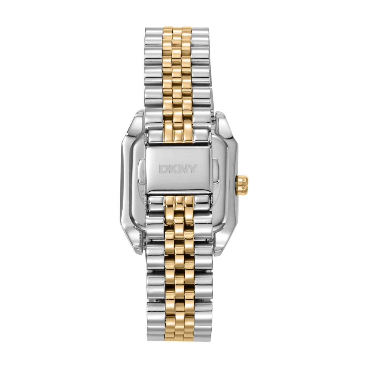 DKNY Signature Shape Two-Tone 27x34mm Silver Dial Womens Watch