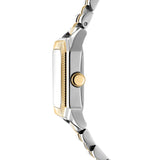 DKNY Signature Shape Two-Tone 27x34mm Silver Dial Womens Watch