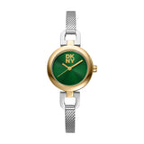DKNY Milanese Two-Tone 26mm Green Dial Womens Watch
