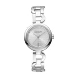 DKNY Open Link Silver 28mm Silver Dial Womens Watch