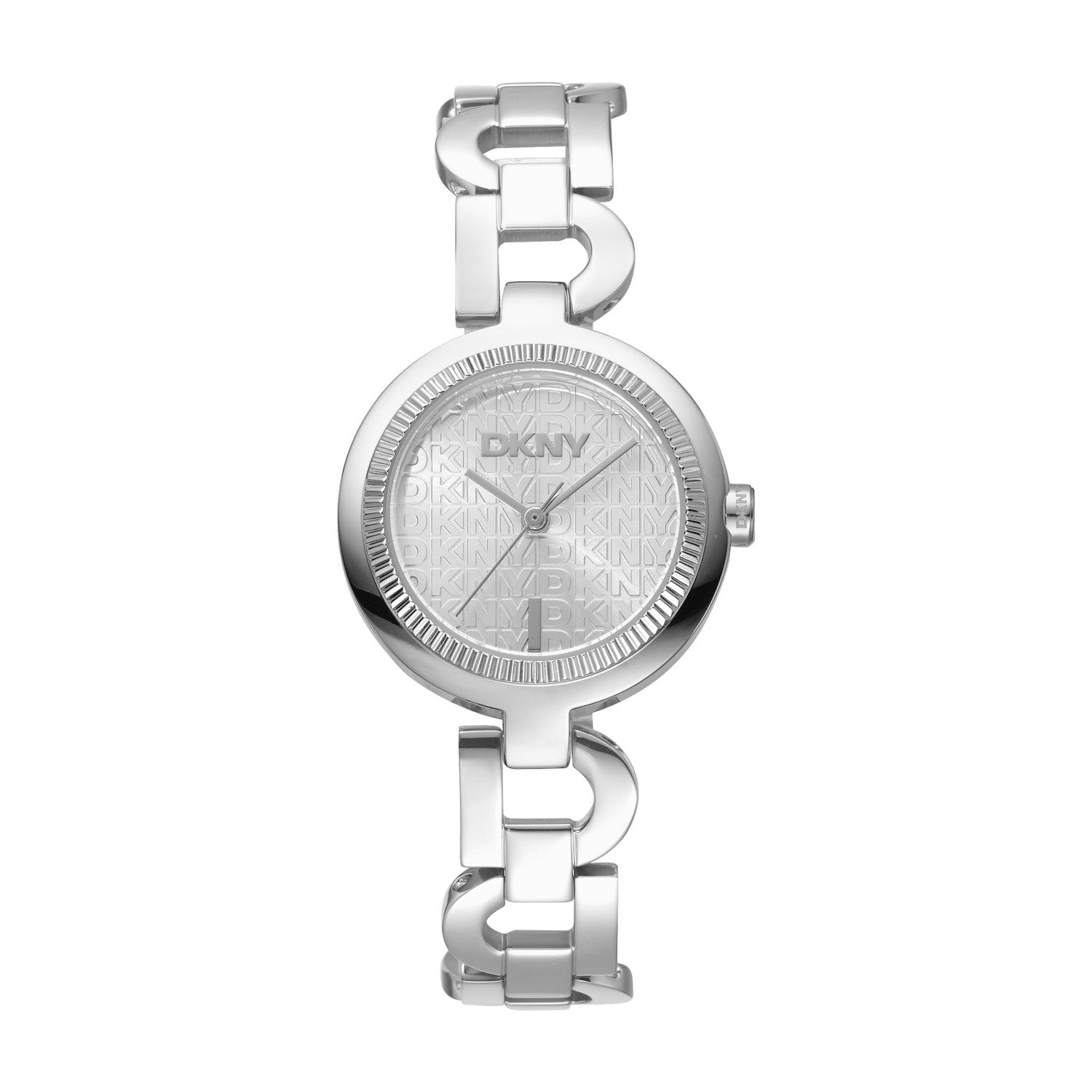 DKNY Open Link Silver 28mm Silver Dial Womens Watch