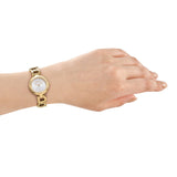 DKNY Open Link Gold 28mm Silver Dial Womens Watch