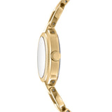 DKNY Open Link Gold 28mm Black Dial Womens Watch