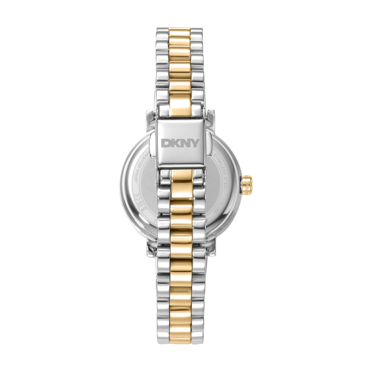 DKNY Essentials Two-Tone 28mm Green Dial Womens Watch + Gold Bracelet