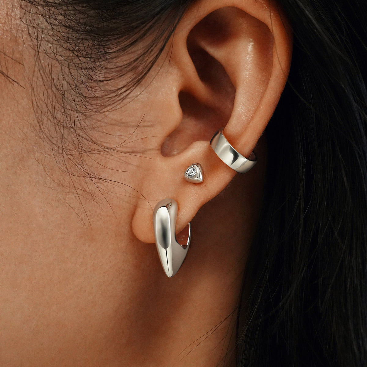 Ania Haie Silver Daily Ear Cuff