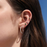 Ania Haie Silver Green Stud Earrings