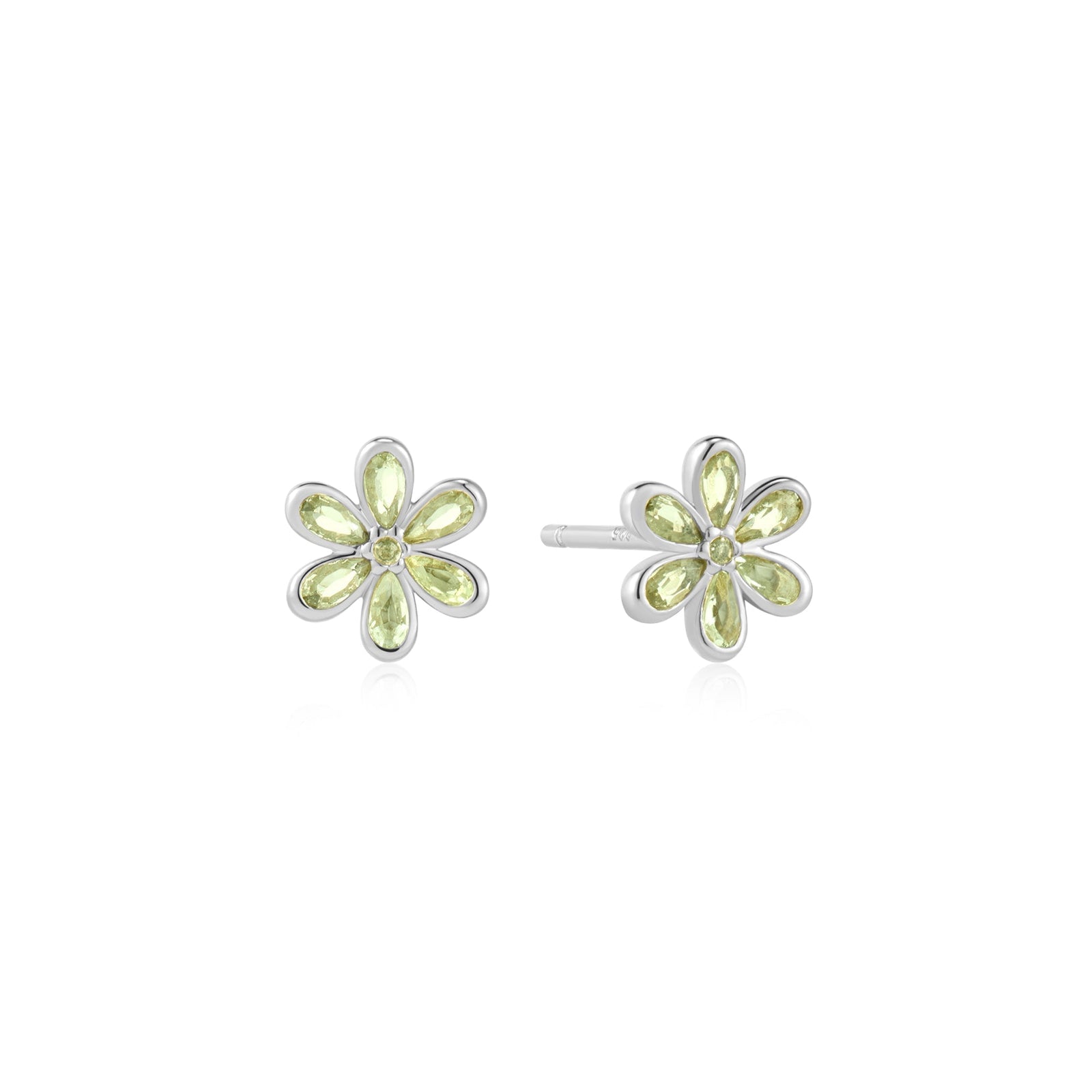 Ania Haie Silver Floral Tassel Drop Stud Earrings