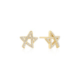 Ania Haie Gold Asymmetric Five-Point Star Stud Earrings