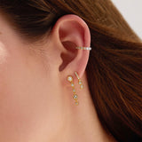 Ania Haie Gold Trio-Drop Huggie Hoop Earrings