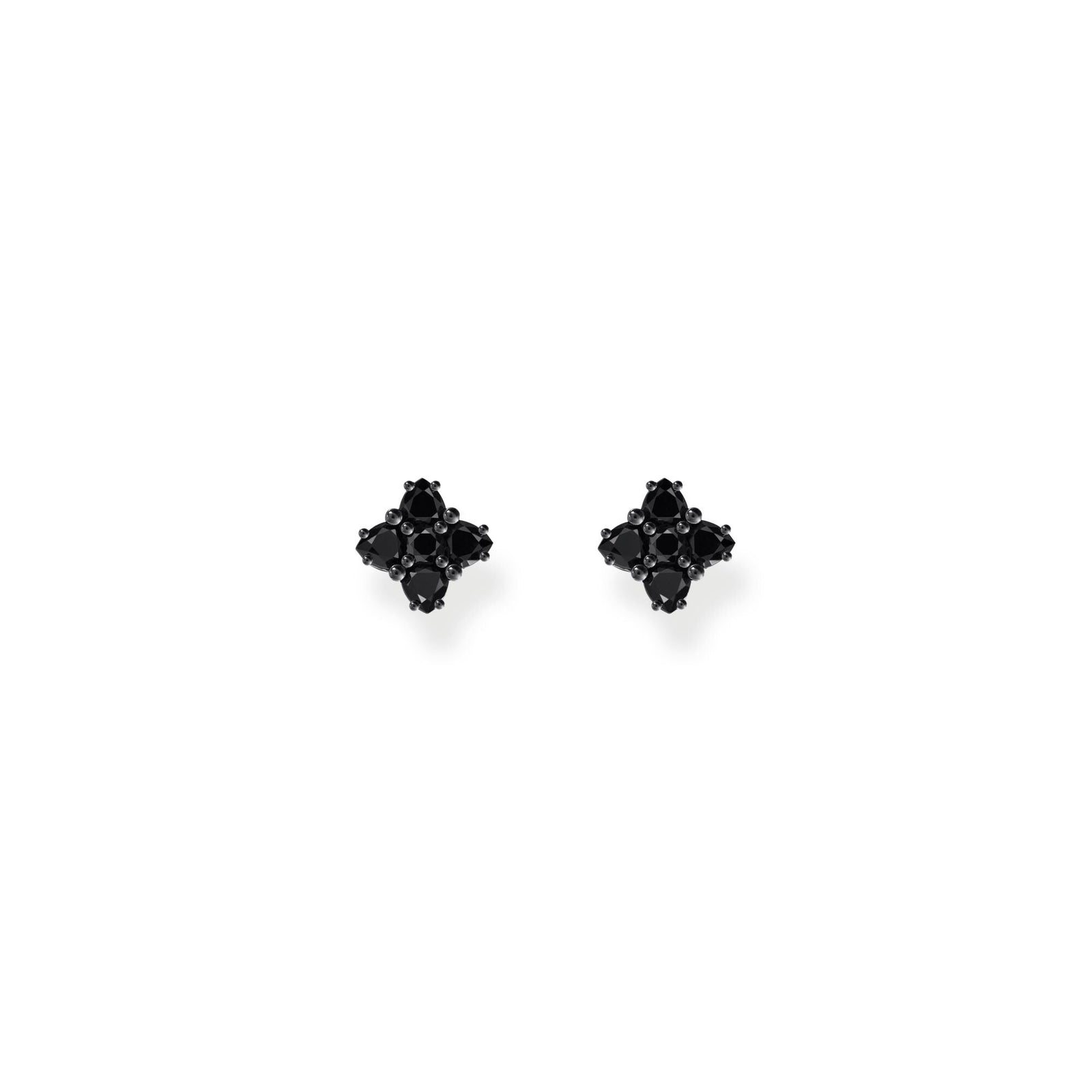 THOMAS SABO Blackened small ear studs with black zirconia