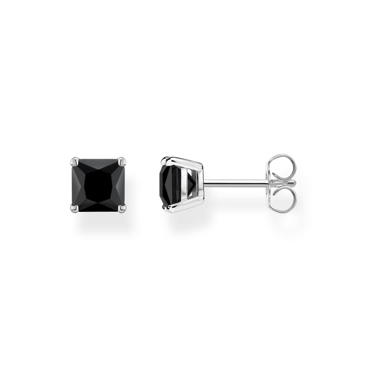 THOMAS SABO Ear Studs Black Stone Silver