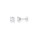 THOMAS SABO Ear studs white stone silver