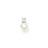 THOMAS SABO Single ear stud pearls and white stone silver