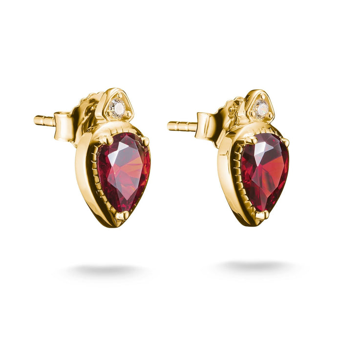 THOMAS SABO Stud Earrings with Red Stones