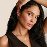 THOMAS SABO Half-Hoop Earrings with Turquoise, White & Red Stones