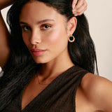 THOMAS SABO Half-Hoop Earrings with Green, White & Red Stones