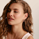 THOMAS SABO Drop Earrings with Red Octagon Stones Silver