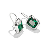 THOMAS SABO Drop Earrings with Green Octagon Stones Silver